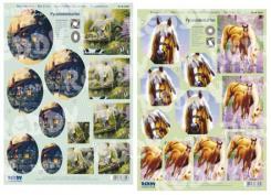 Reddycards 2 3D Stanzbögen Pyramiden Pferde und Bauernhöfe 