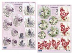 Reddycards 2 Pyramiden Stanzbögen Blumensträuße 