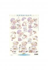 Reddycards 3D Bogen Moreheads Künstler, Blumenmädchen 