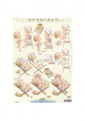 Reddycards 3D Bogen Moreheads Pärchen im Liegestuhl, Strandwächter 