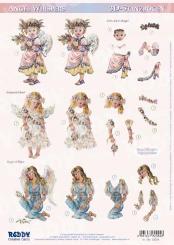Reddycards 3D Stanzbogen Earth Angel,Innocent Heart, Angel 