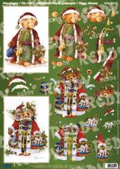 Reddycards 3D Stanzbogen Peggy Abrams, Victorian Bear / Holiday Bear 