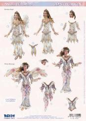 Reddycards 3D Stanzbogen Rainbow Angel, Winter Blessing 