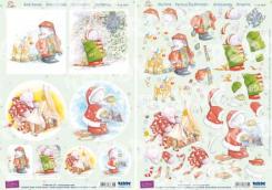 Reddycards 3D Stanzbogen Set Humphreys Corner Weihnachten 3 