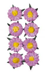 Reddycards 8 Klebeblüten ca. 28mm, flieder 