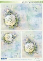 Reddycards Angel Hintergrundpapier - White Roses 