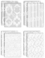 Reddycards DeLuxe Bastelset A4 mit 8 Bogen Transparentpapier Spitzen & Bordüren 