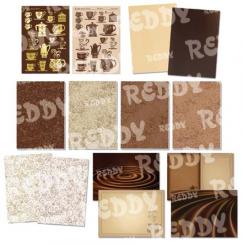 Reddycards DeLuxe Bastelset für 12 Kaffeekarten, braun-beige 