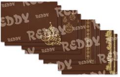 Reddycards DeLuxe Doppelkarten 8er Set, gold-laminiert, braun 