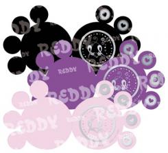 Reddycards DeLuxe Katzenkarten 150 X 150 mm, silber-laminiert, flieder, lila, schwarz 