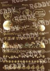 Reddycards DeLuxe Stanzbogen, Schildchen und Bordüren, braun 