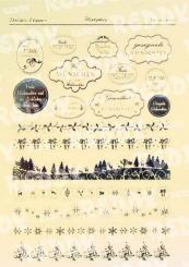 Reddycards DeLuxe Stanzbogen, Schildchen und Bordüren, creme 