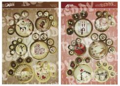 Reddycards DeLuxe Stanzbogen, gold-laminiert, für Pfotenkarten, Pawprints 