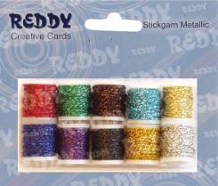 Reddycards Deko-Garn in Metallicfarben 10er Set 