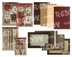 Reddycards Kartenset DeLuxe Hundemotive, braun-rot 