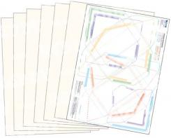 Reddycards Set Satinpapier 35x50cm mit Schablone, elfenbein 