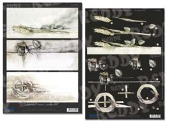 Reddycards Stanzbogen Set "Anlässe" Kondolenz Motive DIN-lang mit Golddruck 