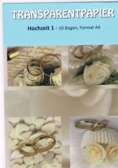 Reddycards Transparentpapier - Hochzeit 1 - 10 Blatt DIN A4 