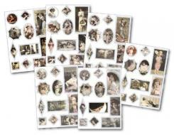 Reddycards Viktoriansche Stanzbögen Set mit 66Motiven im Silberrahmen 