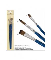 Rico Design 3 Prato Künstlerpinsel Set 