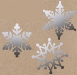 Rico-Design Spiegel Weihnachten XL - 3 Eiskristalle 14,5x16,6cm 