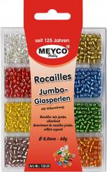 Rocailles Sortiment - Transp. mit Silbereinzug 4,0mm Inhalt: 60gr 