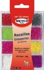 Rocailles Sortiment - mit Farbeinzug 2,5mm Inhalt: 60gr 