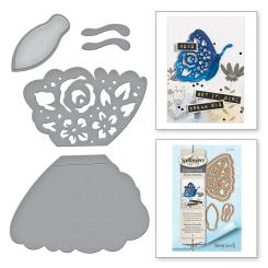 Spellbinders Stanz- und Prägeschablone D-Lites Botanischer Schmetterling 4tlg. 