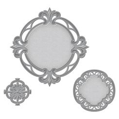 Spellbinders Stanz- und Prägeschablone Nestabilities Savoy Decorative Accent 3 tlg. 