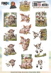 3D-Stanzbogen - Yvonne Creations - Farm Friends - Schwein 
