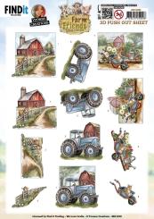 3D-Stanzbogen - Yvonne Creations - Farm Friends - Bauernhof 
