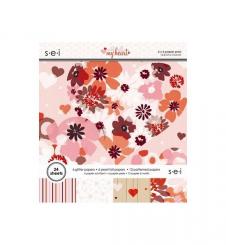 S.E.I. Paper pad With All My Heart 15,2X15,2cm / 24 Bögen 