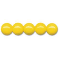 Sandras-Bastelladen Holzperlen Ø 12mm, 35 Stk., gebohrt Sonnengelb Sonnengelb