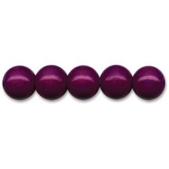 Sandras-Bastelladen Holzperlen Ø 12mm, 35 Stk., gebohrt Violett Violett