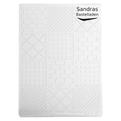 Sandras Embossing-Prägefolder/ -schablone 10,8x15cm Patchwork Patchwork