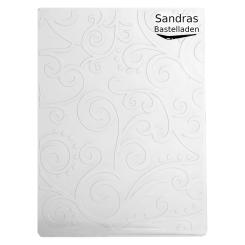 Sandras Embossing-Prägefolder/ -schablone 10,8x15cm Schnörkel Hintergrund Schnörkel Hintergrund