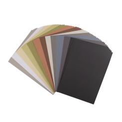 Sandras Glatterkarton-Smooth DIN A4 216g 60 Blatt 12 Farben - Erdtöne 