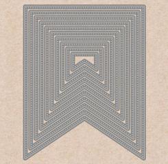 Sandras XL Stanzschablone 10tlg - Dots - Label Fischschwanz 
