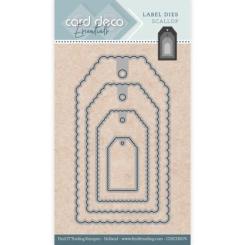 Sandras XL Stanzschablone 4tlg - Scallop Label 