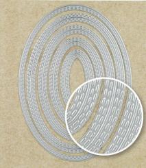 Sandras XL Stanzschablone 5tlg - Doppel Stich - Oval 