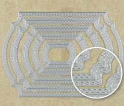 Sandras XL Stanzschablone 5tlg - Doppel Stich - Rahmen 2 