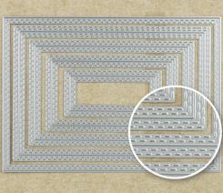 Sandras XL Stanzschablone 5tlg - Doppel Stich - Rechteck 