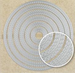 Sandras XL Stanzschablone 6tlg - Doppel Stich - Kreis 