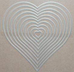 Sandras XXL Stanzschablone 10tlg - Herz 