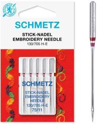 Schmetz 5 Stickmaschinennadeln - Embroidery 75  - 130/705H-E 