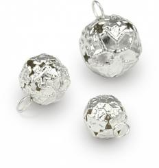 Schmuckschellen / Glocken rund, versilbert 