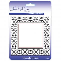 Schneide & Prägefolder – John Next Door - Schneeflocken Rahmen 