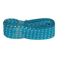 Schrägband / Einfassband Baumwolle Gepunktet gefalzt 2m x 20mm 016-Blau-Weiß 016-Blau-Weiß