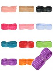 Schrägband / Einfassband Baumwolle Gepunktet gefalzt 2m x 20mm 