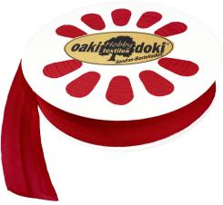 Schrägband / Einfassband Baumwolle Uni gefalzt 20m x 20mm 722-Hellrot 722-Hellrot